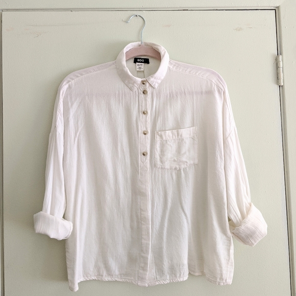 BDG Light, Loose-fitting Cotton Button-up - Picture 8 of 9